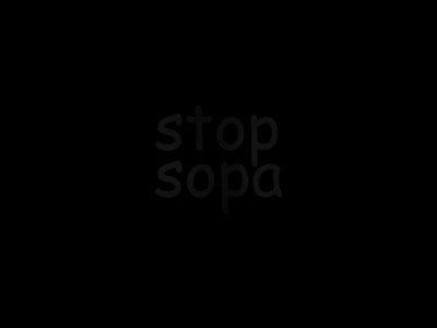 Stop Sopa black censorship comic sans sopa