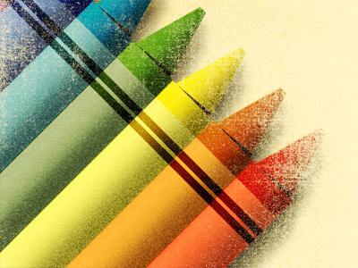 Crayons colors crayons poster texture vintage