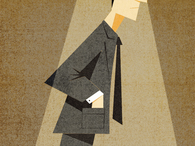 Character Illustration character illustration man suit texture tie vintage
