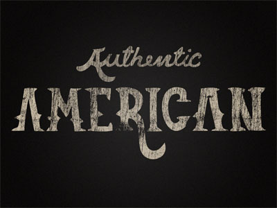 Authentic American american authentic freehand handdrawn type typography