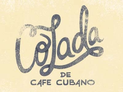 Colada Cafe Cubano cafe cuban poster retro t shirt texture vintage