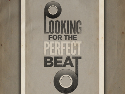 Perfect Beat beat black cassette paper poster print texture white