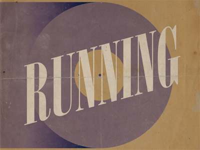 Running music old skool poster record typography