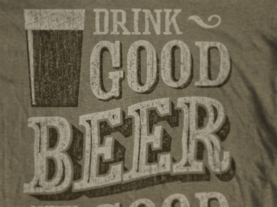 Good Beer T Small beer collaboration friends rebound screen print shirt typography