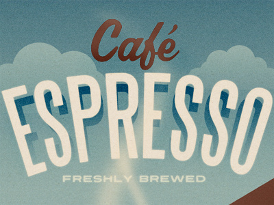 Espresso Print cafe coffee espresso illustration poster print typography