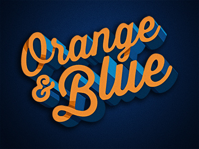 Orange And Blue blue design lettering orange texture typography