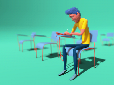 3D course scene