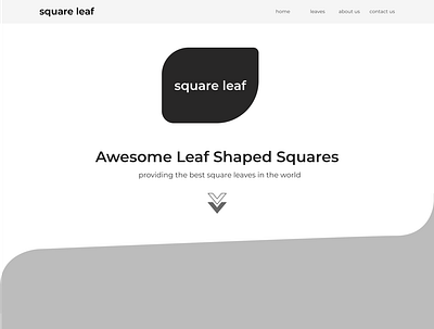 square leaf design flat minimal ui web