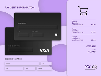 Credit Card Check-out dailyui dailyui 002 day2 softui ui ux uxui