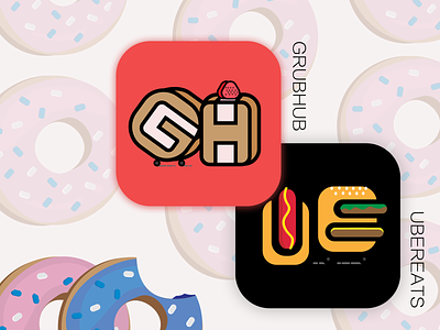 Daily UI #5 Logo dailyui grubhub logo logo design ubereats