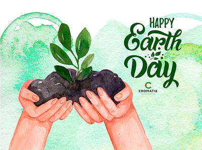 Cromatix Earth Day 22 aprilie 2020 brand branding cromatix cromatix creative image lab cromatixlab identity illustration moldova typography