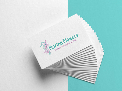 Cromatix work   Branding  logo Marine flowers busness cards