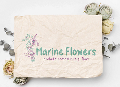 Cromatix work Branding logo Marine flowers brand branding chisinau cromatix cromatix creative image lab cromatixlab design identity illustration typography