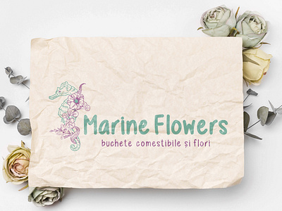 Cromatix work  Branding logo Marine flowers