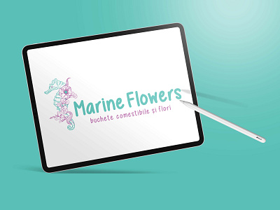 Cromatix work Branding logo Marine flowers ipad brand branding chisinau constanta cromatix cromatix creative image lab cromatixlab design identity moldova romania