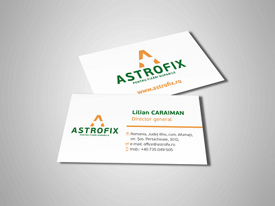 Cromatix work Branding design Astrofix cartea de vizit