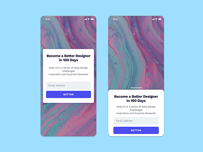 DailyUI #1 SignUp modal & drawer by Carlotta Viganò on Dribbble