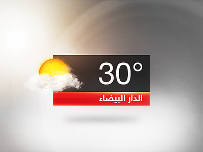 Weather UI Card animation arabic broadcasting casablanca icons morocco tv weather