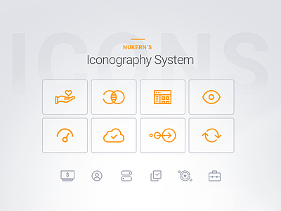 Nukern's Iconography System branding icons saas startup ui