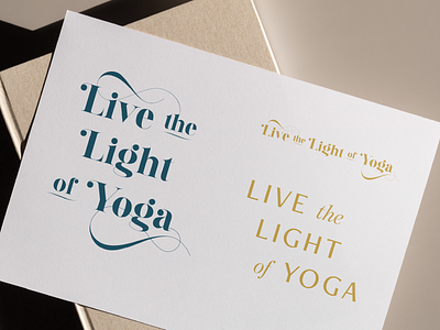 Live the Light of Yoga brand identity branding design elegant logo tagline type typography wellness yoga