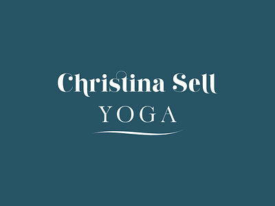 Secondary Logo for Christina Sell Yoga brand identity branding design logo logo design typography wellness yoga yoga logo