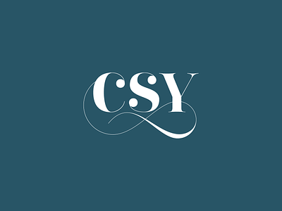 Christina Sell Yoga monogram logo brand identity branding csy logo monogram type typography wellness yoga