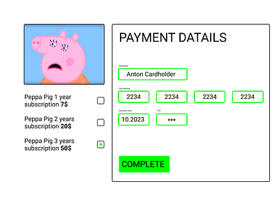 Credit card checkout form dailyui ui