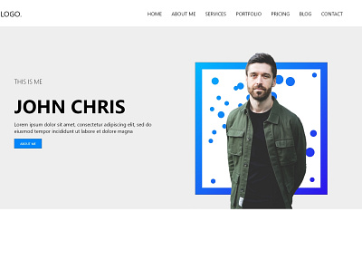 Personal Landing Page app art branding design minimal typography ui ux web website
