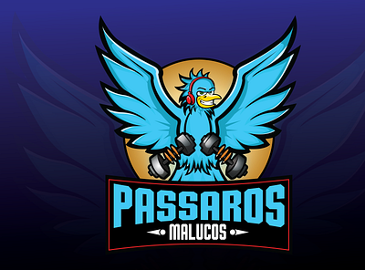 Passaros Malucos mascot logo game logo gaming logo logo design mascot stream