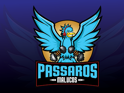 Passaros Malucos mascot logo game logo gaming logo logo design mascot stream