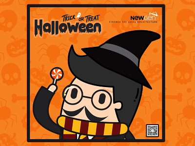 Dr NewGen's Halloween art artwork branding cartoon design graphic graphic design halloween icon illustration trickortreat vector