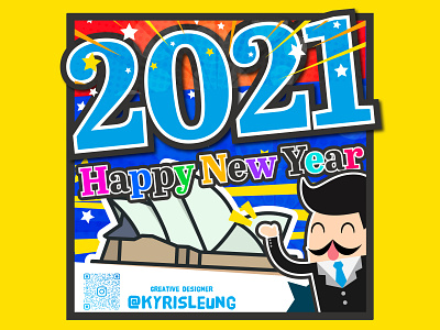 2021 2021 artwork branding cartoon design graphic illustration new year sydney