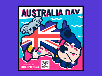 Australia Day art australia australia day branding cartoon illustration smash! vector