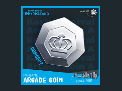 In-Game Arcade Coin art artwork coin crown game game art graphic design illustration ui