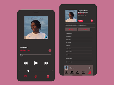 Music Player apple music dailyui music player