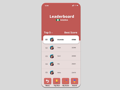 Leaderboard app appdesign bechance dribbble figma interface productdesign redesign ui uidesign uidesigner uidesignpatterns userexperience userinterface ux webdesign webdesigner