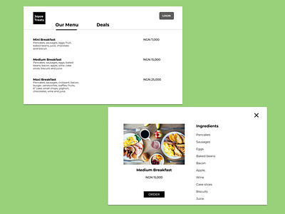 #DailyUI043 - Food Menu