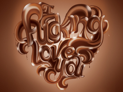 Dear chocalate: brown candy caramel chocolate heart illustration lettering love love you melt mexico type typography