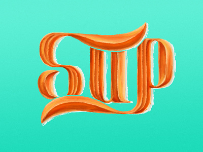 Sup brush design gibran lettering mexico orange paint sup texture turquoise type typography villela vintage