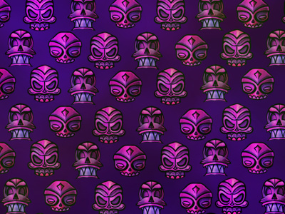 Tribal skulls design illustration mexico skull tribal violet