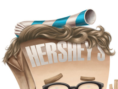Hershey's C n' C blonde character chocolate cookie cream hersheys hipster mexico