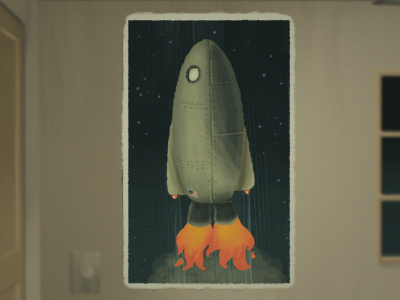 Vintage rocket design illustration mexico poster rocket vintage