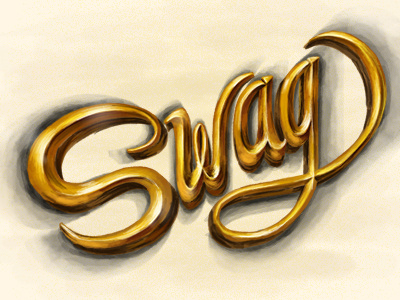 Swag brush design gold hand illustration lettering mexico swag type typography