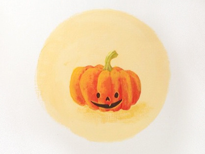 Friendly pumpkin acrylic cute halloween illustration mexico pumpkin