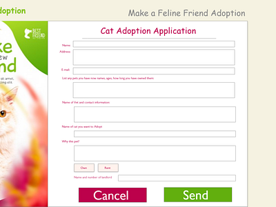 Pet adpotion form