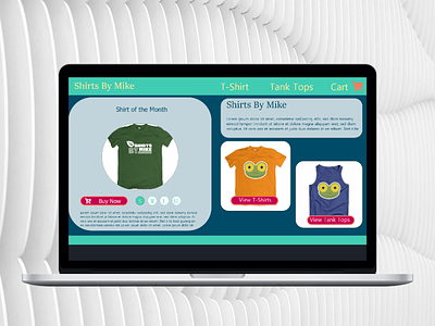 T-shirts by Mike design ui ux website