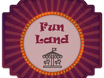 Fun Land Park amusement park brand design branding icon identity illustrator typography vector