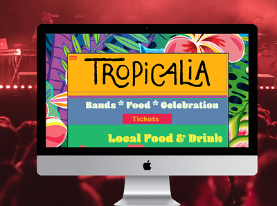 Tropicalia brand identity branding briefbox design illustration mockup music typography ui ux website