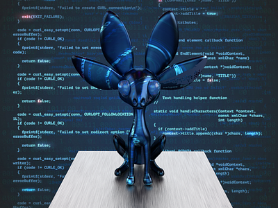 NVIDIA Studio unofficial mascot blue branding bunny code cyberpunk d3 design gaming javascript logic programming tech