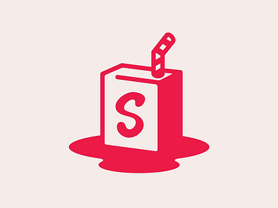A simple spurt juicebox logo mark milk simpleasmilk